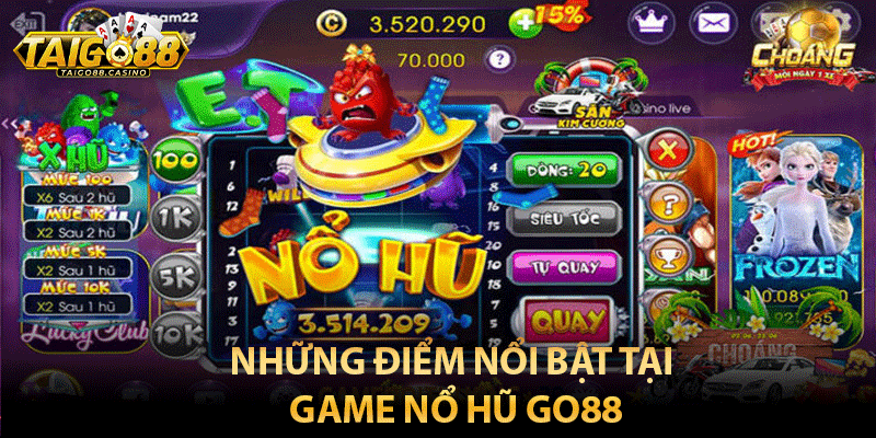 Những điểm nổi bật tại game nổ hũ Go88