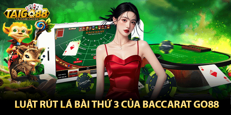 Luật rút lá bài thứ 3 của baccarat go88